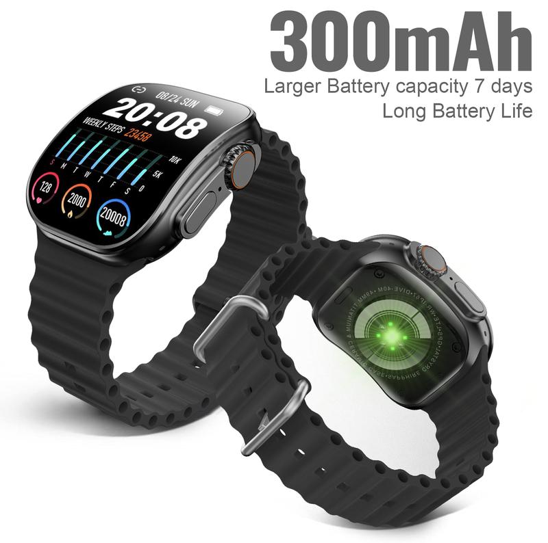 100+ Sports Modes, Compass Pedometer Alarm, Answer/Make Calls, Compatible with iPhone And Android -smart Watch for Men, Great Fashionable Gift!