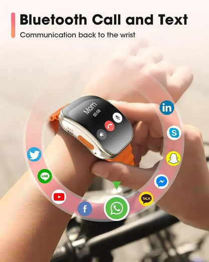 100+ Sports Modes, Compass Pedometer Alarm, Answer/Make Calls, Compatible with iPhone And Android -smart Watch for Men, Great Fashionable Gift!