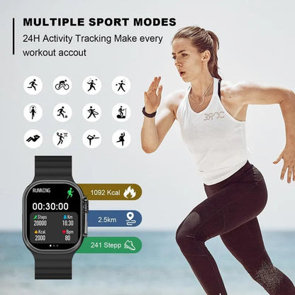 100+ Sports Modes, Compass Pedometer Alarm, Answer/Make Calls, Compatible with iPhone And Android -smart Watch for Men, Great Fashionable Gift!