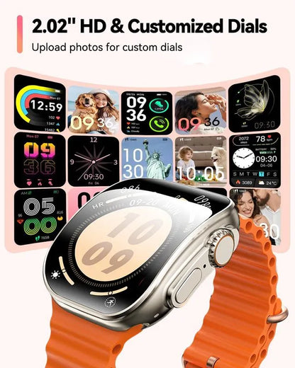 100+ Sports Modes, Compass Pedometer Alarm, Answer/Make Calls, Compatible with iPhone And Android -smart Watch for Men, Great Fashionable Gift!