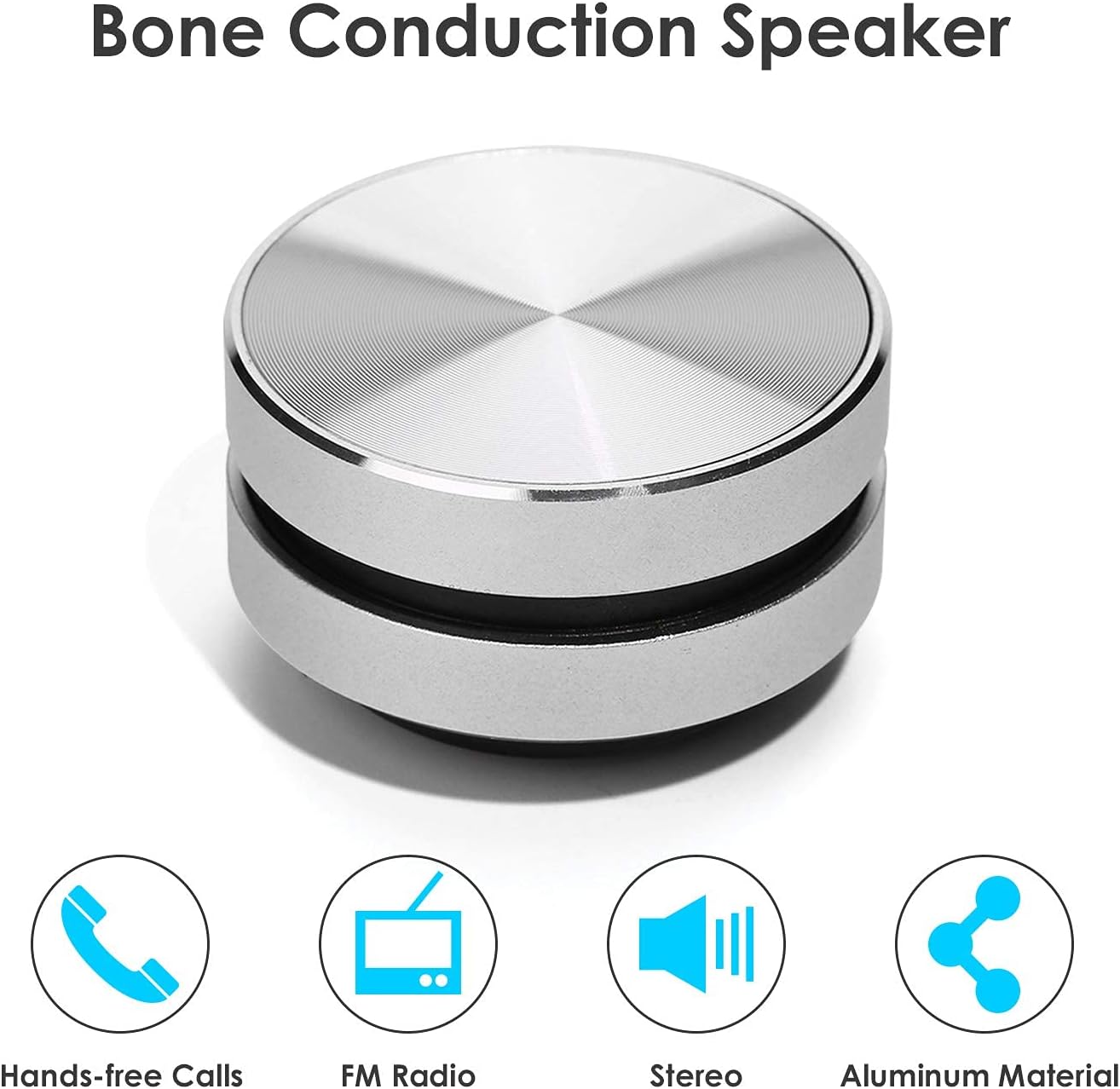 Bluetooth Mini Speaker Bone Conduction Portable Wireless Speaker Stereo Bass Sound Creative Portable Speakers Mini Size Music Player for Home,Outdoor,Travel