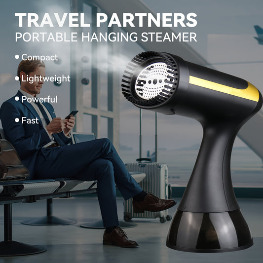 1pc 1100W High Power Portable Garment Steamer, Fast 20S Mist, 300ml Large Water Tank, Stainless Steel Steam Panel, Quick for All Fabrics, Home & Travel Use, US Plug, 110V