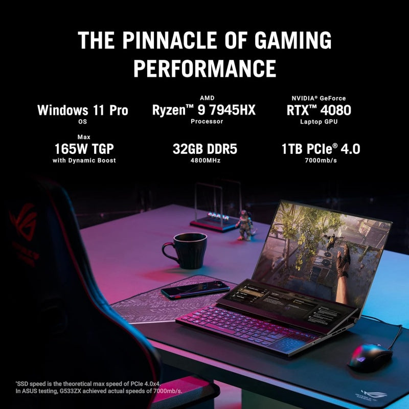 🔥Limited Time Promotion🔥 ASUS ROG Zephyrus Duo 16 (2022) Gaming Laptop, 16” Mini LED 240Hz/3ms, QHD 16:10 Display, 100% DCI-P3, NVIDIA GeForce RTX 4090, AMD Ryzen 9, 32GB DDR5, 2TB SSD, Windows 11 Pro, GX650PY-XS97, Black