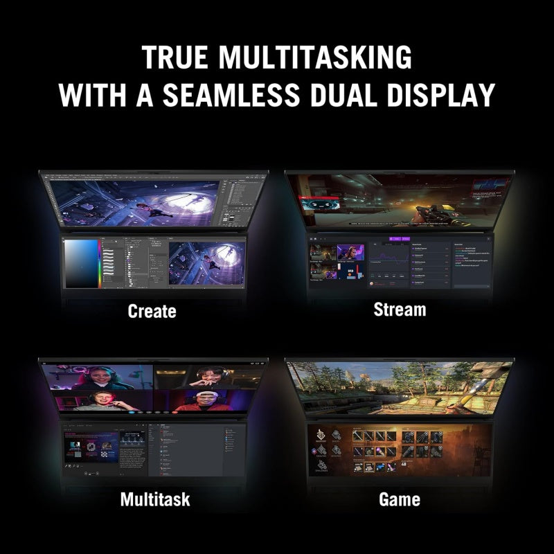 🔥Limited Time Promotion🔥 ASUS ROG Zephyrus Duo 16 (2022) Gaming Laptop, 16” Mini LED 240Hz/3ms, QHD 16:10 Display, 100% DCI-P3, NVIDIA GeForce RTX 4090, AMD Ryzen 9, 32GB DDR5, 2TB SSD, Windows 11 Pro, GX650PY-XS97, Black