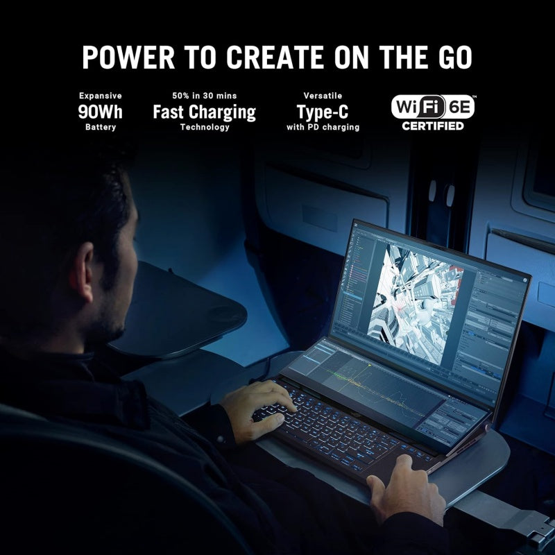 🔥Limited Time Promotion🔥 ASUS ROG Zephyrus Duo 16 (2022) Gaming Laptop, 16” Mini LED 240Hz/3ms, QHD 16:10 Display, 100% DCI-P3, NVIDIA GeForce RTX 4090, AMD Ryzen 9, 32GB DDR5, 2TB SSD, Windows 11 Pro, GX650PY-XS97, Black