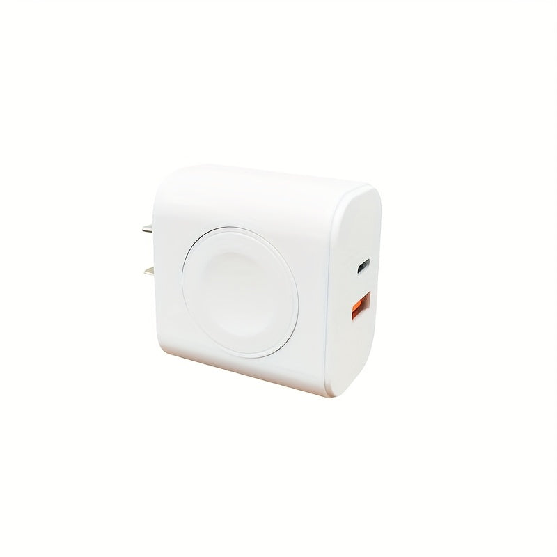 3in1 Charger, PD 20W Dual Interface, USB, Universal Travel Power Supply, 10-20W Output Power, 110V/220V Operating Voltage, US Plug, Without Battery, for iwatch