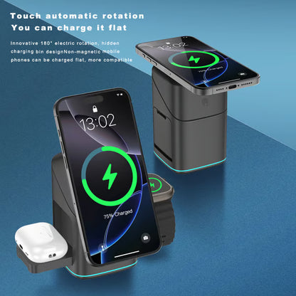 3-in-1 wireless charger-wireless multi-device charging touch pop-up charging🔋