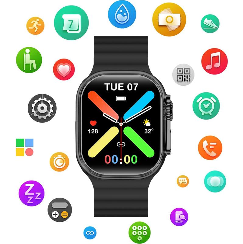 100+ Sports Modes, Compass Pedometer Alarm, Answer/Make Calls, Compatible with iPhone And Android -smart Watch for Men, Great Fashionable Gift!
