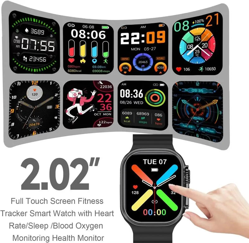 100+ Sports Modes, Compass Pedometer Alarm, Answer/Make Calls, Compatible with iPhone And Android -smart Watch for Men, Great Fashionable Gift!