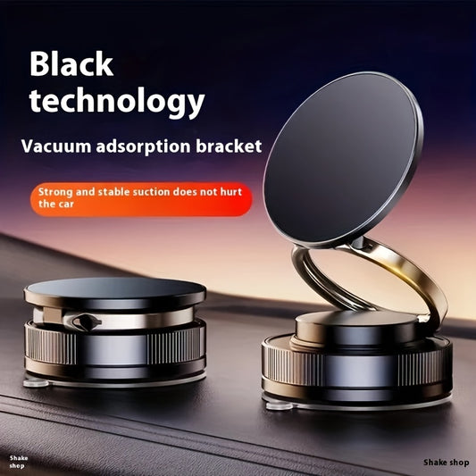 360° Rotating Magnetic Car Phone Holder with Adjustable Arm - Foldable & Extendable Design, Safe Metal Bearings, Strong Vacuum Suction Bracket, Durable ABS Material for Automotive, Desktop, Glass Screens - Stable Non-Destructive Mount