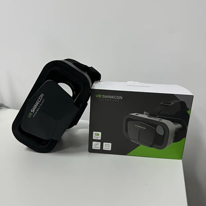 3D VR Glasses VR Virtual Reality Headset Support 360Panorama Large Screen Anti-Bluelight Adjustable Pupil Distance Prevent Fatigue Goggles for Movies Games, for Android & iOS Phones(No Handle or Battery)